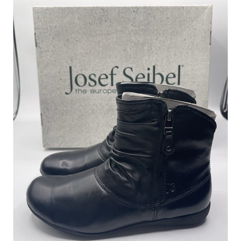 Josef Seibel Boots Size 36‎ Black Slouch Daphne Side Zip Leather